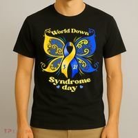 World Down Syndrome Day Awareness Socks Down Right T-Shirt thumb 3