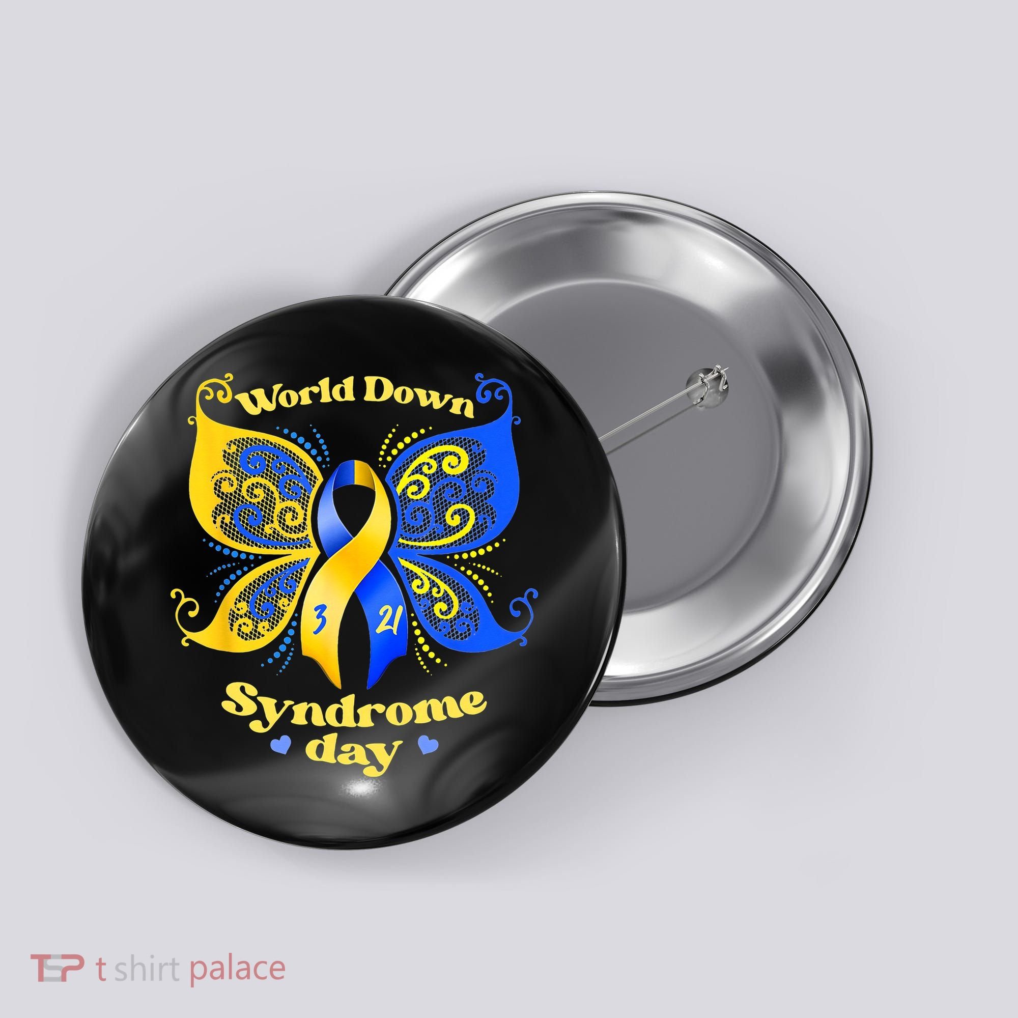 World Down Syndrome Day Awareness Socks Down Right Button