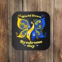 World Down Syndrome Day Awareness Socks Down Right Coaster thumb 0