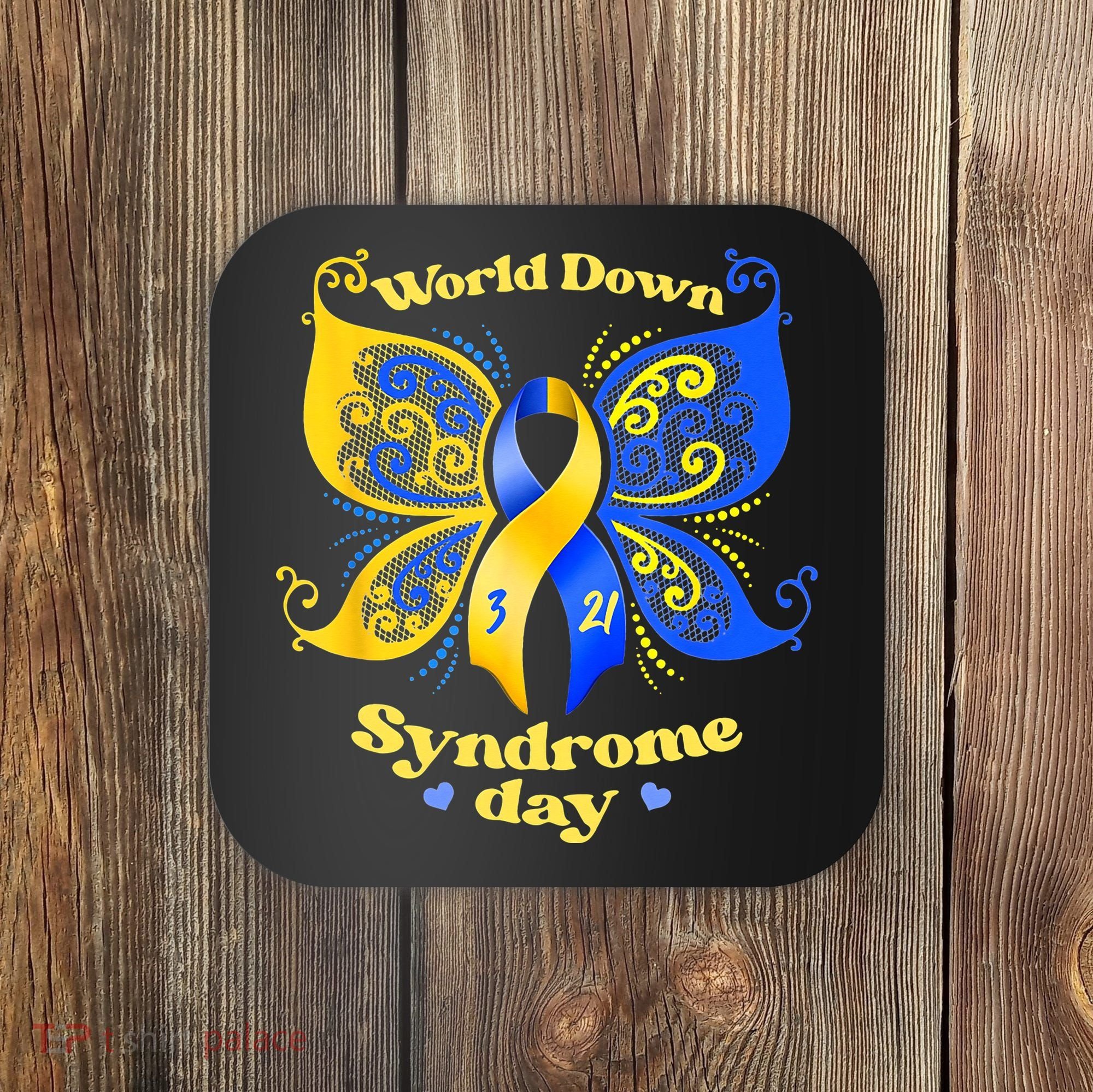 World Down Syndrome Day Awareness Socks Down Right Coaster