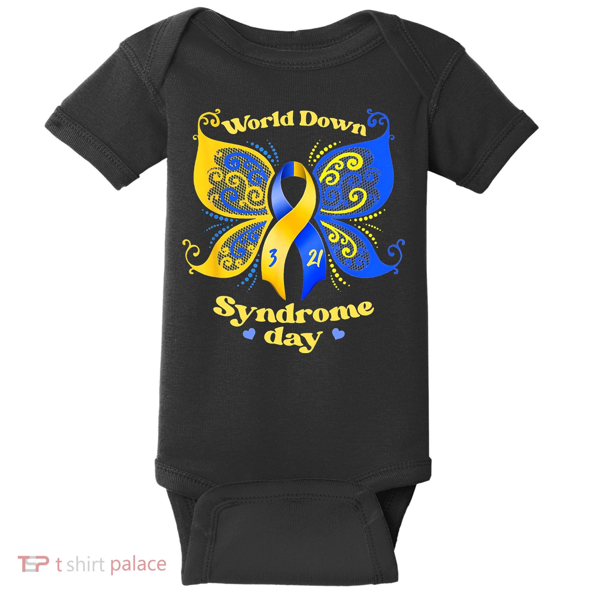 World Down Syndrome Day Awareness Socks Down Right Baby Bodysuit