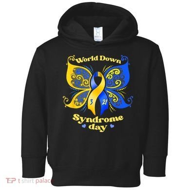 World Down Syndrome Day Awareness Socks Down Right Toddler Hoodie