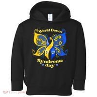 World Down Syndrome Day Awareness Socks Down Right Toddler Hoodie thumb 0