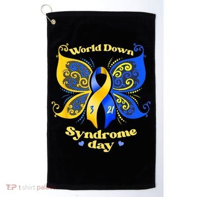 World Down Syndrome Day Awareness Socks Down Right Golf Towel