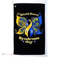 World Down Syndrome Day Awareness Socks Down Right Golf Towel thumb 0
