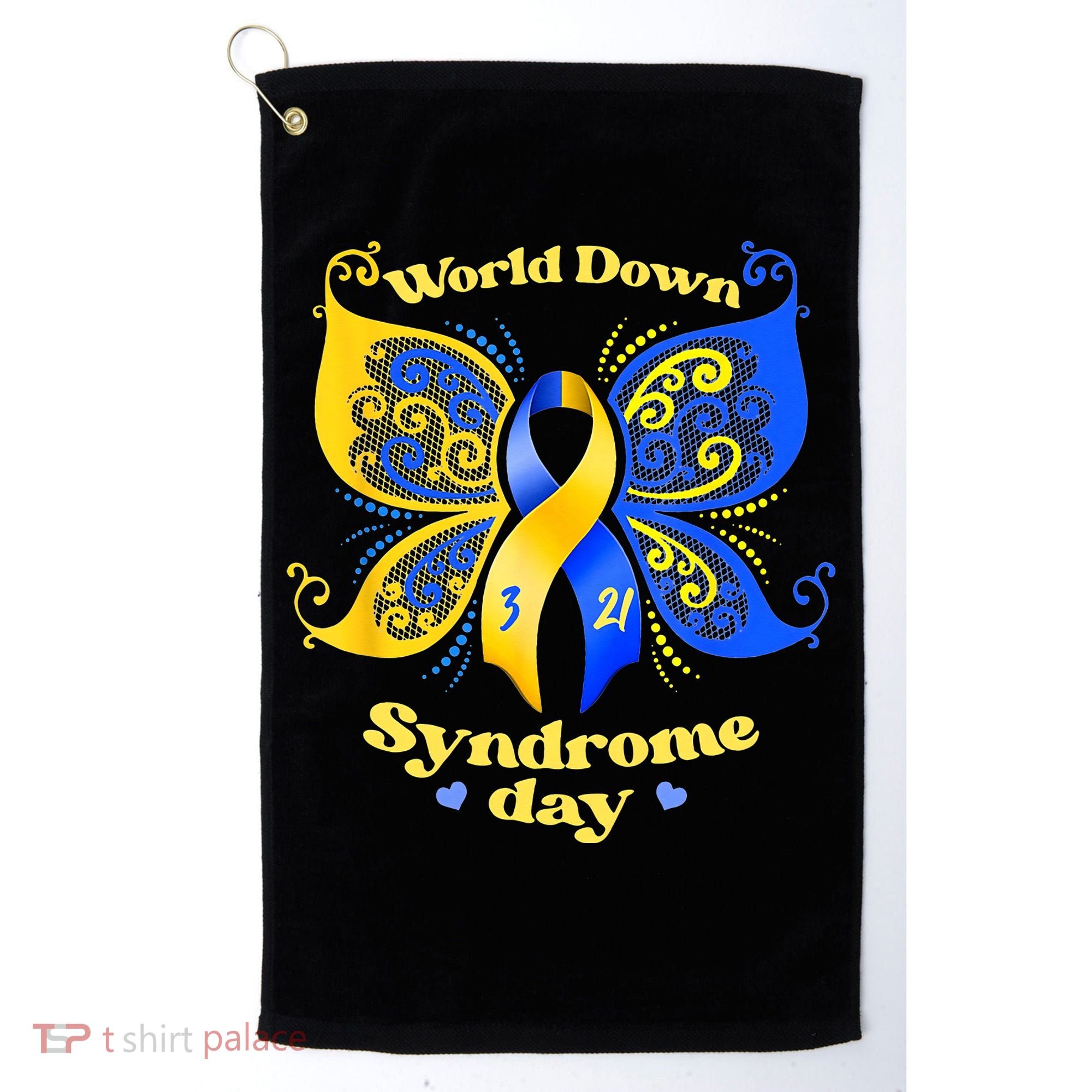 World Down Syndrome Day Awareness Socks Down Right Golf Towel