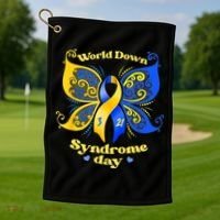 World Down Syndrome Day Awareness Socks Down Right Golf Towel thumb 1