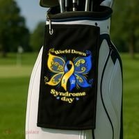 World Down Syndrome Day Awareness Socks Down Right Golf Towel thumb 2