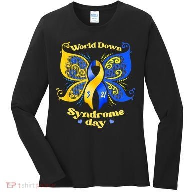World Down Syndrome Day Awareness Socks Down Right Women's Long Sleeve Shirt