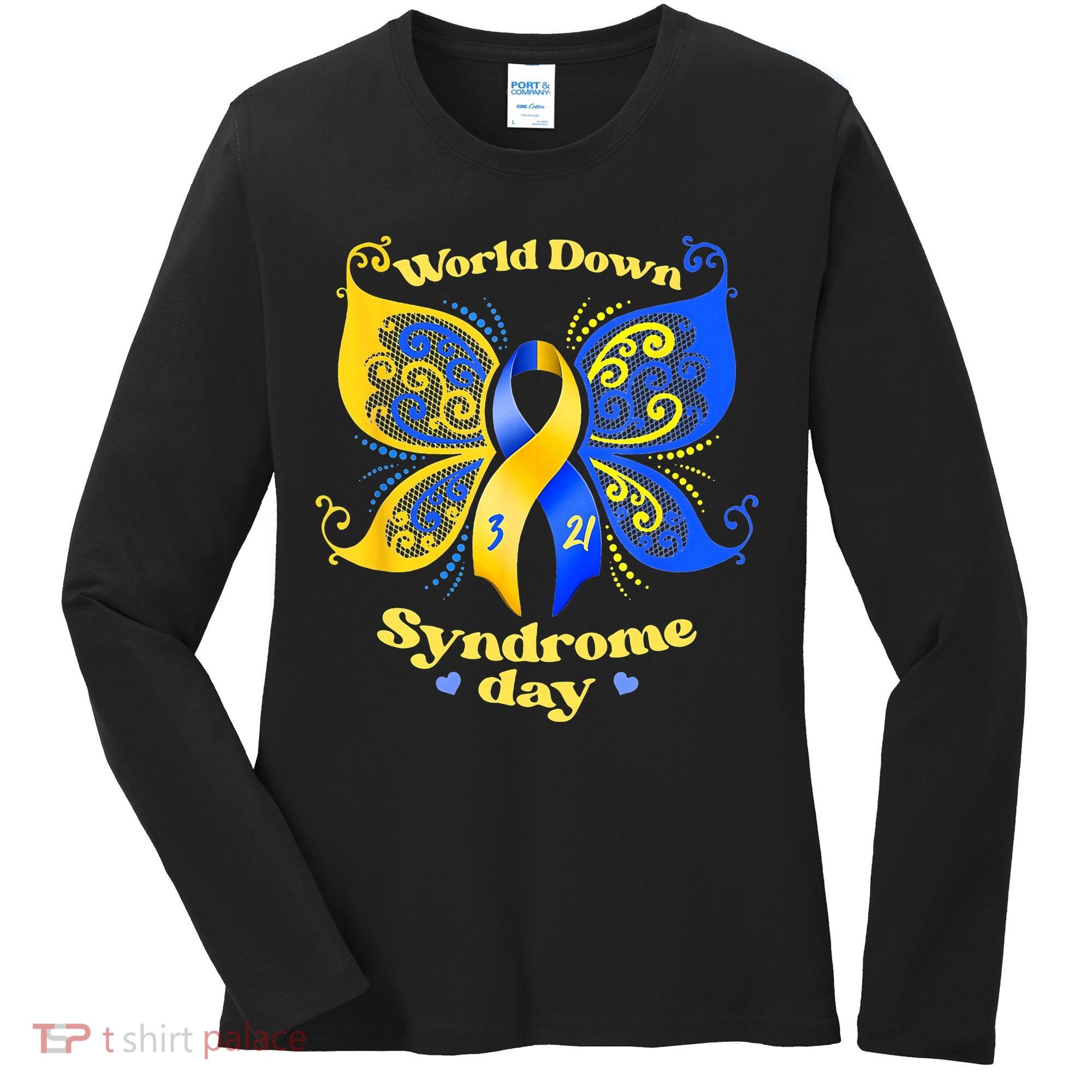 World Down Syndrome Day Awareness Socks Down Right Women's Long Sleeve Shirt