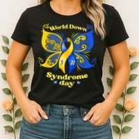 World Down Syndrome Day Awareness Socks Down Right Women's T-Shirt thumb 2