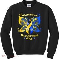 World Down Syndrome Day Awareness Socks Down Right Kids Sweatshirt thumb 0