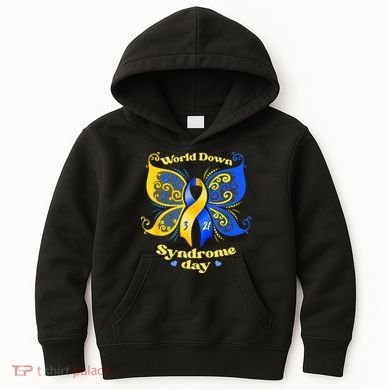 World Down Syndrome Day Awareness Socks Down Right Kids Hoodie