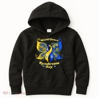 World Down Syndrome Day Awareness Socks Down Right Kids Hoodie thumb 0