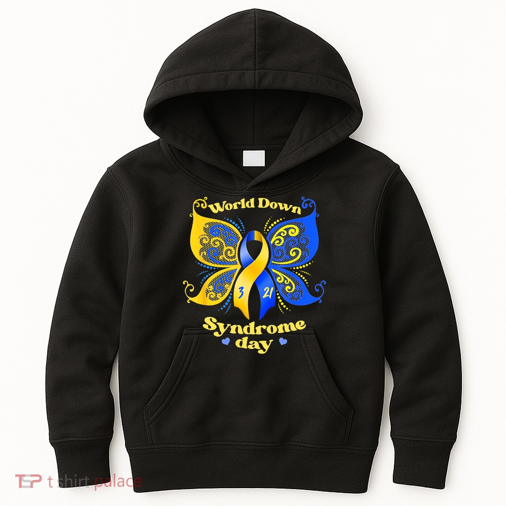 World Down Syndrome Day Awareness Socks Down Right Kids Hoodie