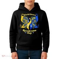 World Down Syndrome Day Awareness Socks Down Right Kids Hoodie thumb 4
