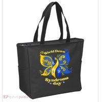 World Down Syndrome Day Awareness Socks Down Right Tote Bag thumb 2