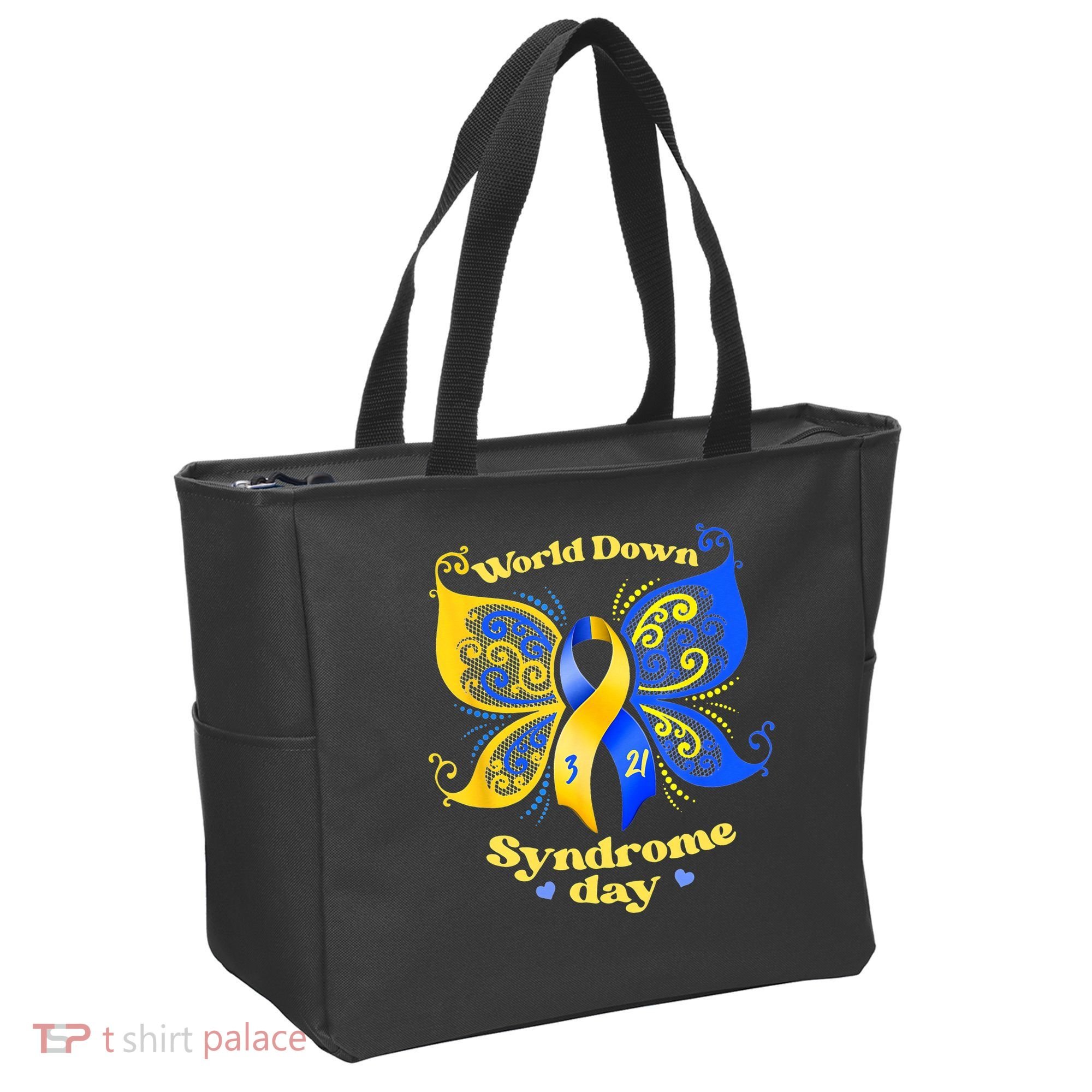 World Down Syndrome Day Awareness Socks Down Right Tote Bag