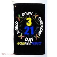 World Down Syndrome Day #DownRightPerfect Golf Towel thumb 0