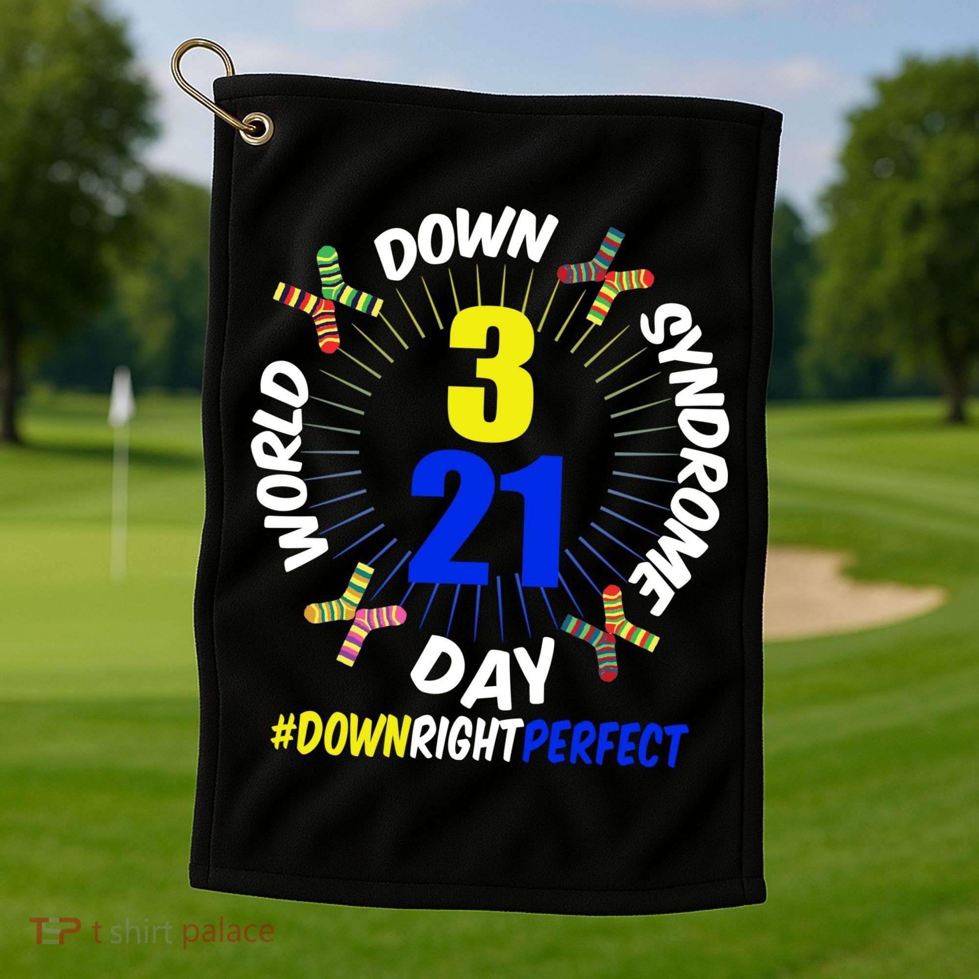 World Down Syndrome Day #DownRightPerfect Golf Towel