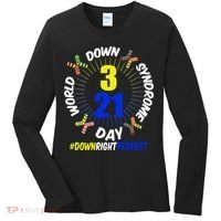 World Down Syndrome Day #DownRightPerfect Women's Long Sleeve Shirt thumb 0