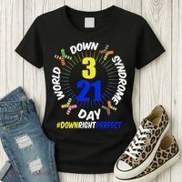 World Down Syndrome Day #DownRightPerfect Women's T-Shirt thumb 3