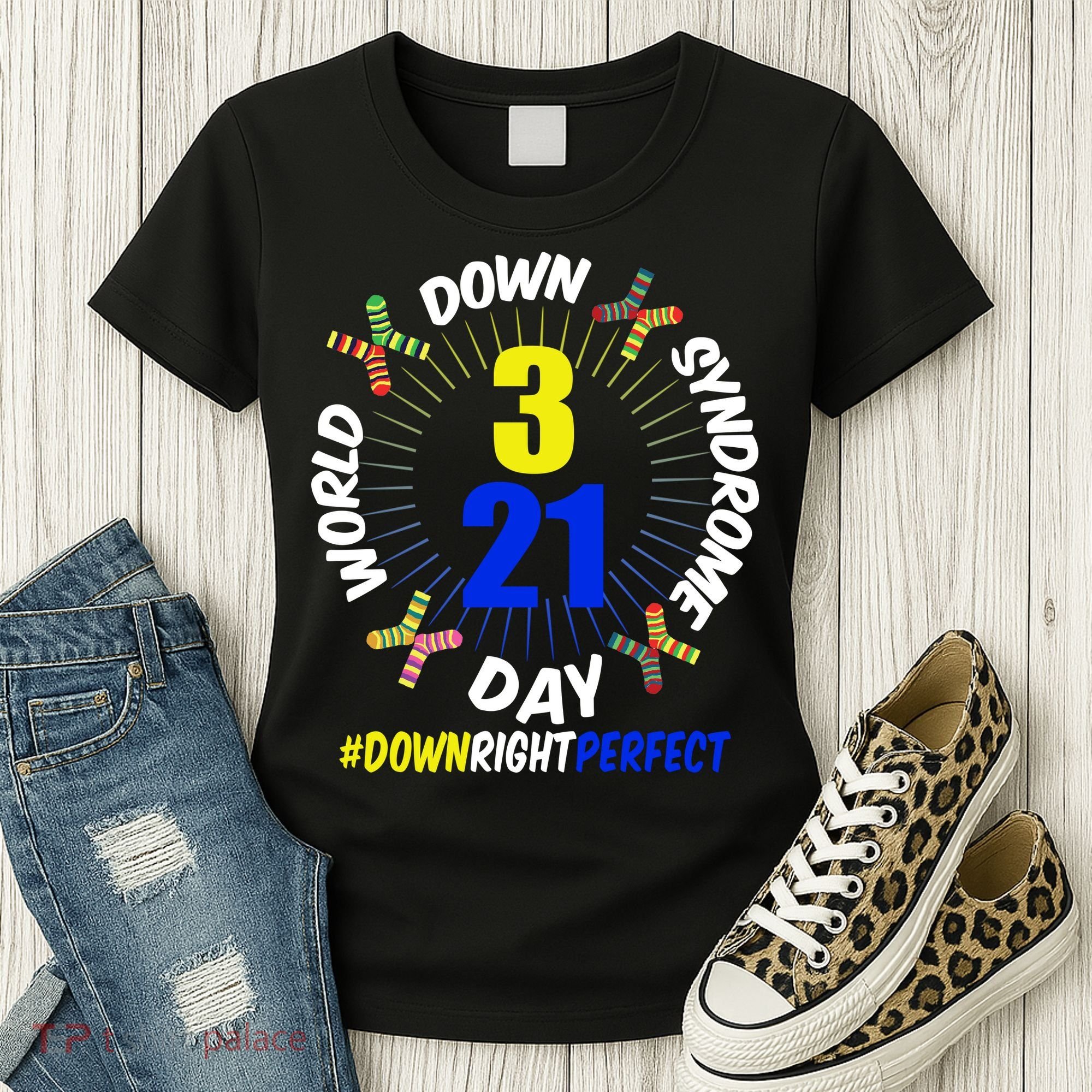 World Down Syndrome Day #DownRightPerfect Women's T-Shirt