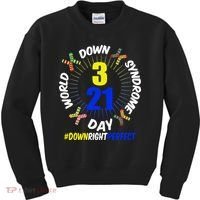 World Down Syndrome Day #DownRightPerfect Kids Sweatshirt thumb 0