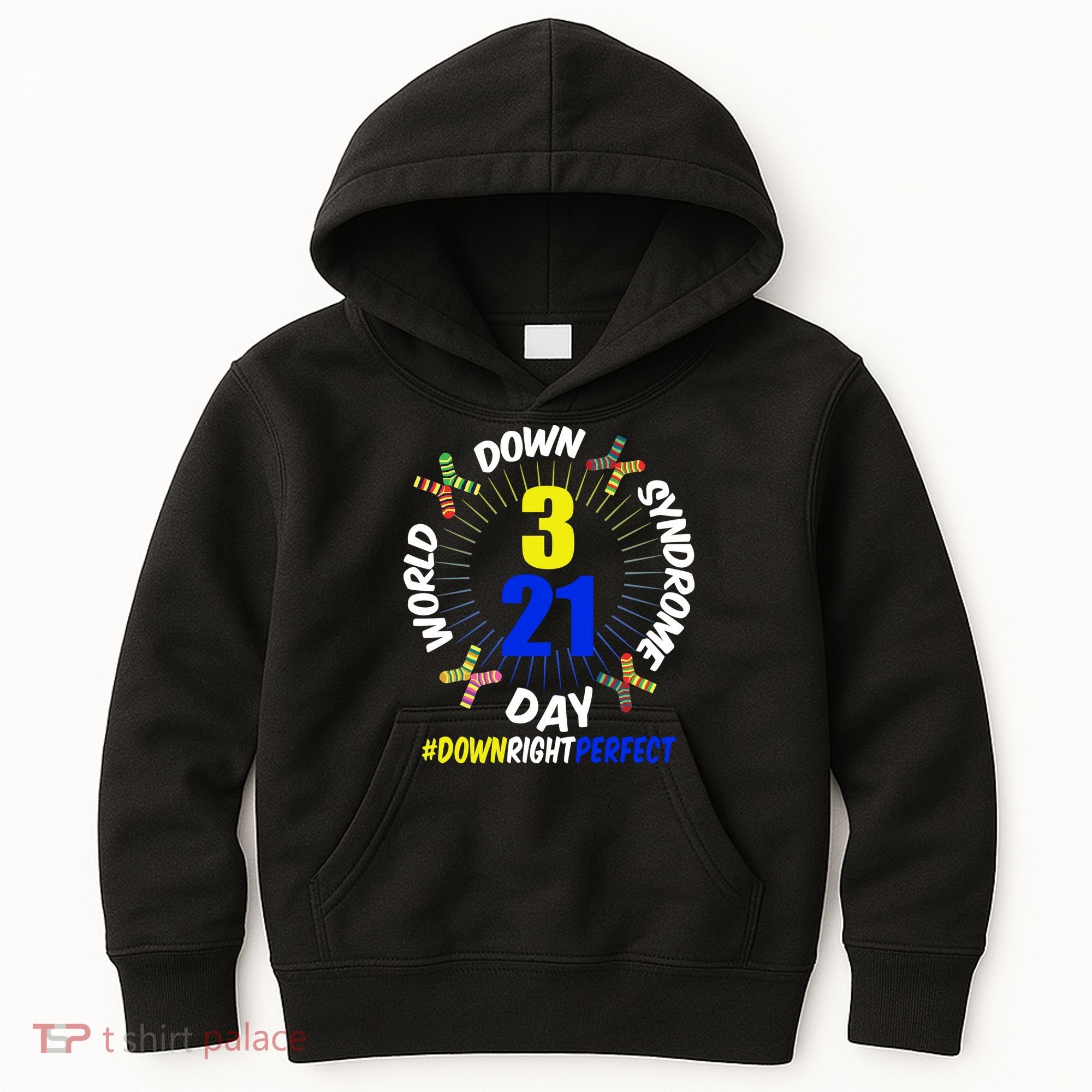 World Down Syndrome Day #DownRightPerfect Kids Hoodie