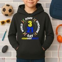 World Down Syndrome Day #DownRightPerfect Kids Hoodie thumb 2