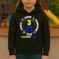 World Down Syndrome Day #DownRightPerfect Kids Hoodie thumb 3