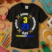 World Down Syndrome Day #DownRightPerfect Kids T-Shirt thumb 3