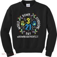 World Down Syndrome Day 321 Awareness Support Women Kids Sweatshirt thumb 0