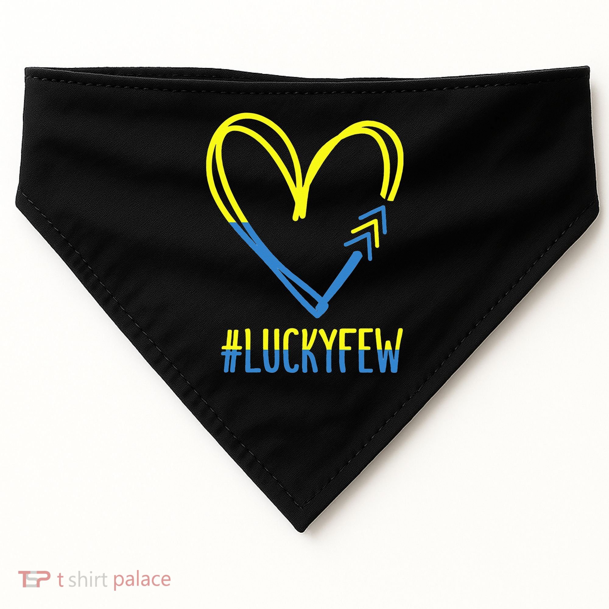 World Down Syndrome Awareness Day 3 Arrows Lucky Few Tattoo USA-Made Doggie Bandana