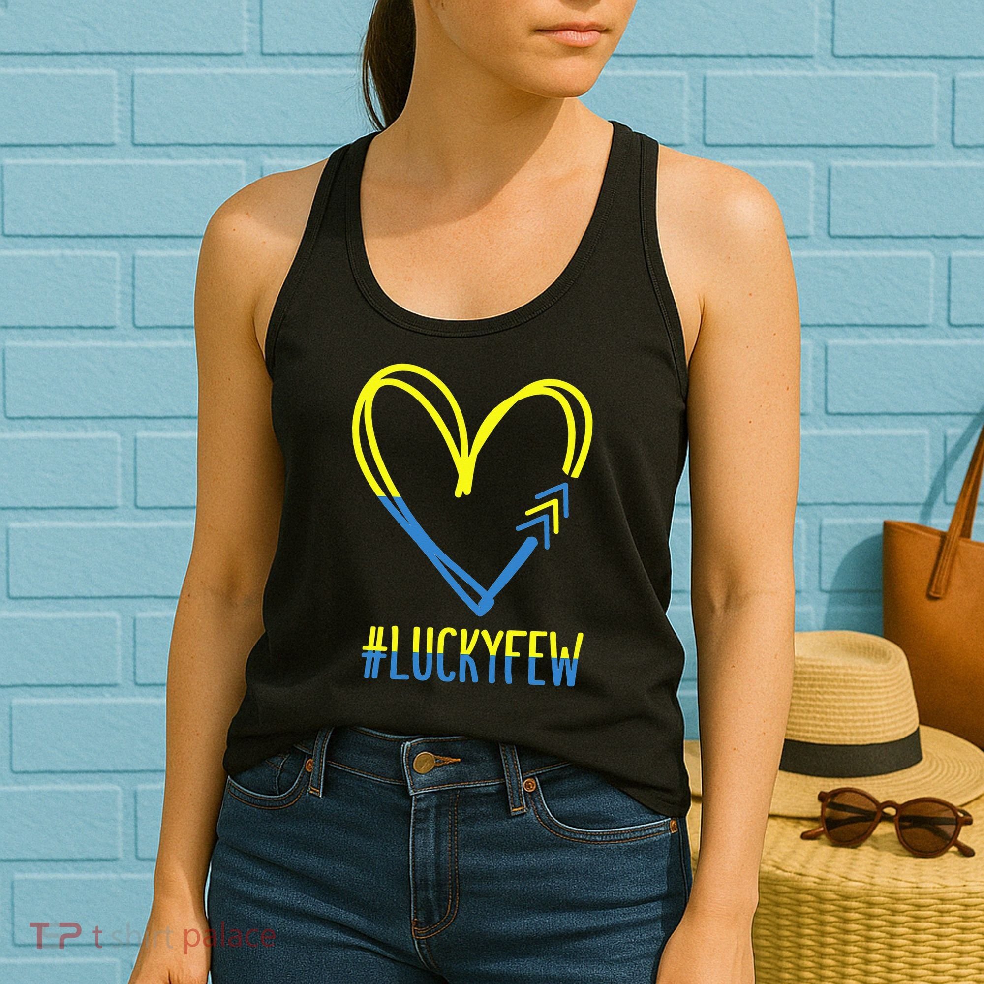 World Down Syndrome Awareness Day 3 Arrows Lucky Few Tattoo Women's Tank Top