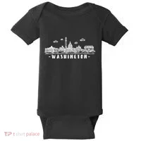 Washington Dc Skyline Baby Bodysuit thumb 0