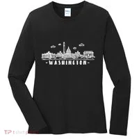Washington Dc Skyline Women's Long Sleeve Shirt thumb 0
