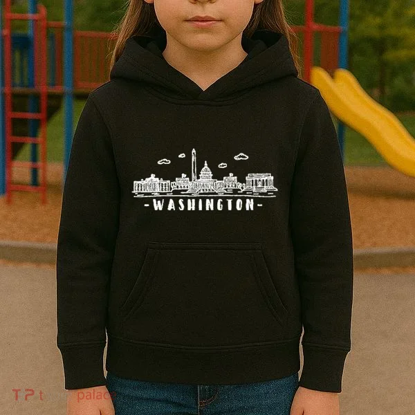 Washington Dc Skyline Kids Hoodie