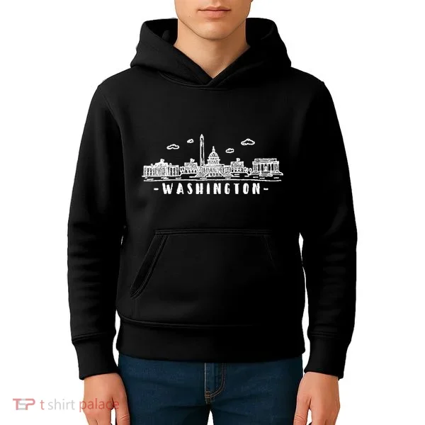 Washington Dc Skyline Kids Hoodie