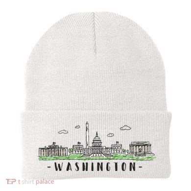 Washington Dc Skyline Vintage Beanie