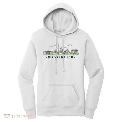 Washington Dc Skyline Vintage Women's Hoodie