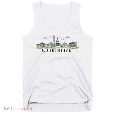 Washington Dc Skyline Vintage Tank Top