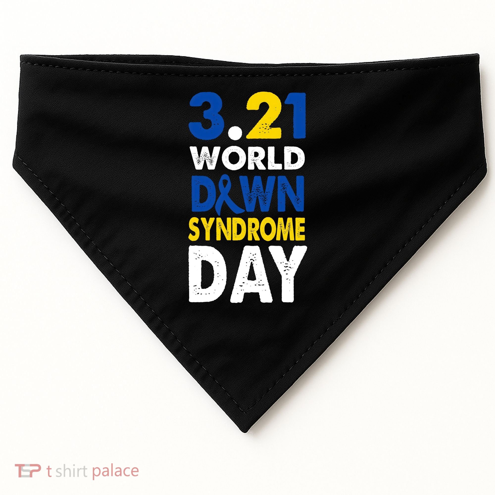 World Down Syndrome March 21st Awareness USA-Made Doggie Bandana
