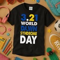 World Down Syndrome March 21st Awareness Kids T-Shirt thumb 3