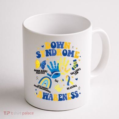 World Down Syndrome Day 321 Awareness Support Coffee Mug back