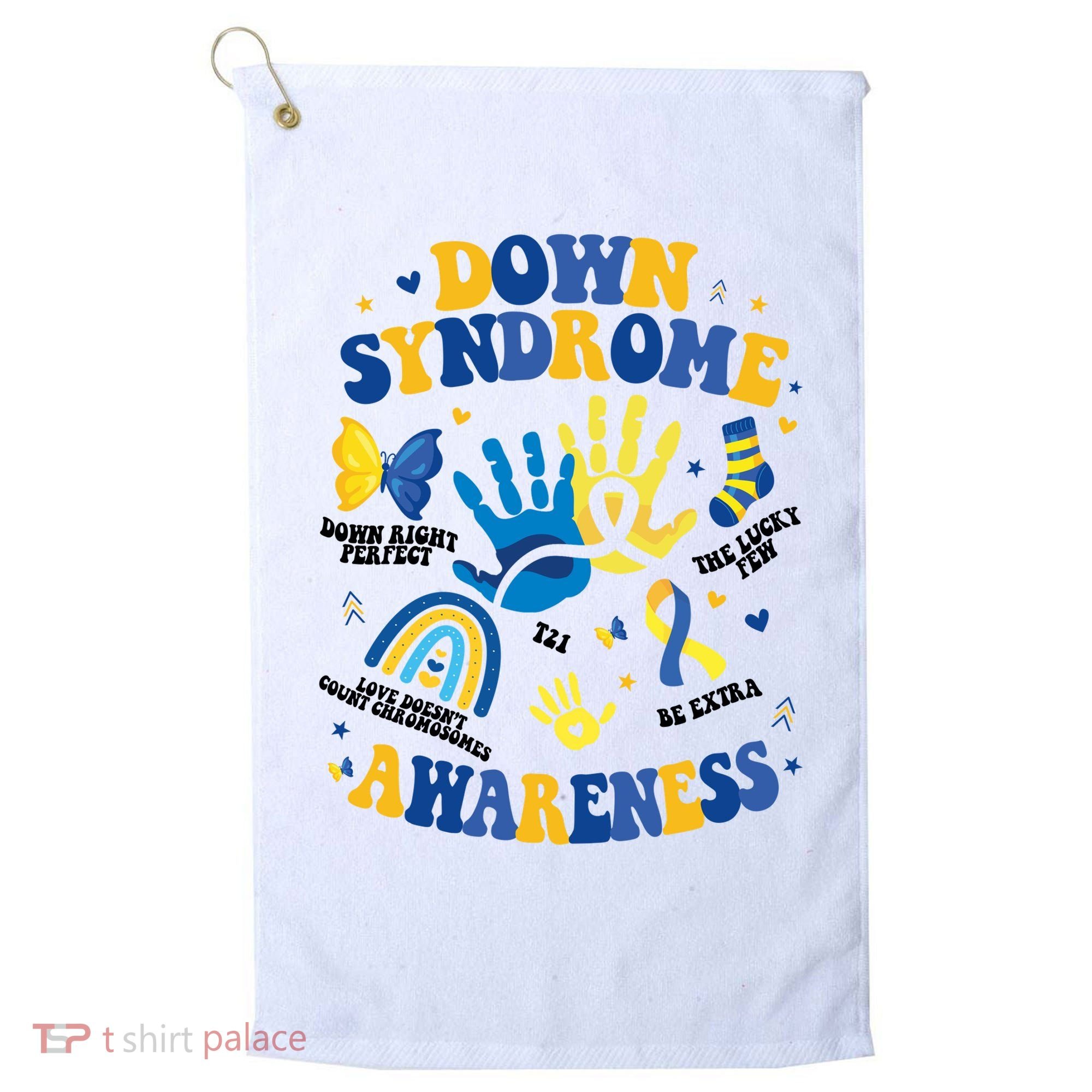World Down Syndrome Day 321 Awareness Support Golf Towel
