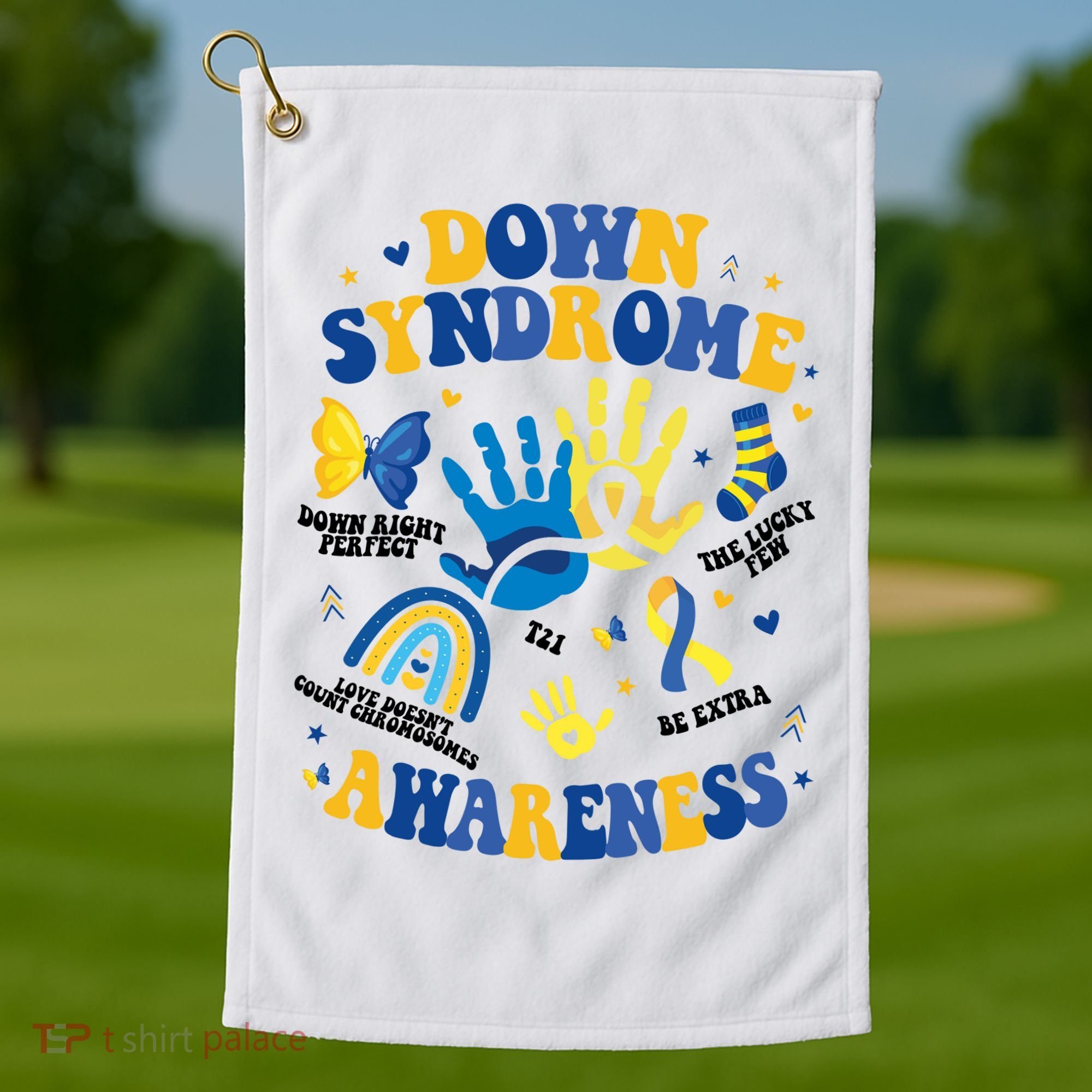 World Down Syndrome Day 321 Awareness Support Golf Towel