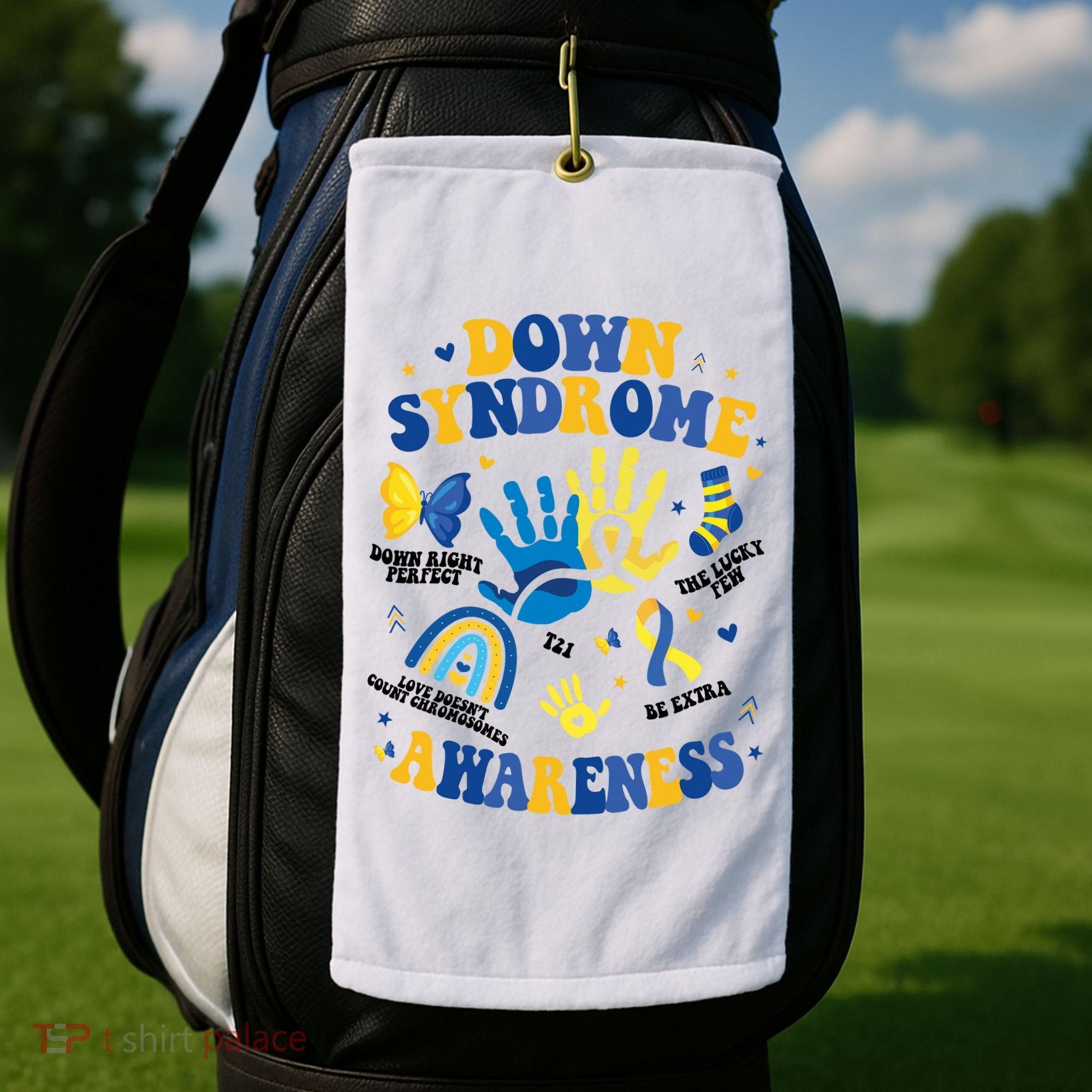 World Down Syndrome Day 321 Awareness Support Golf Towel