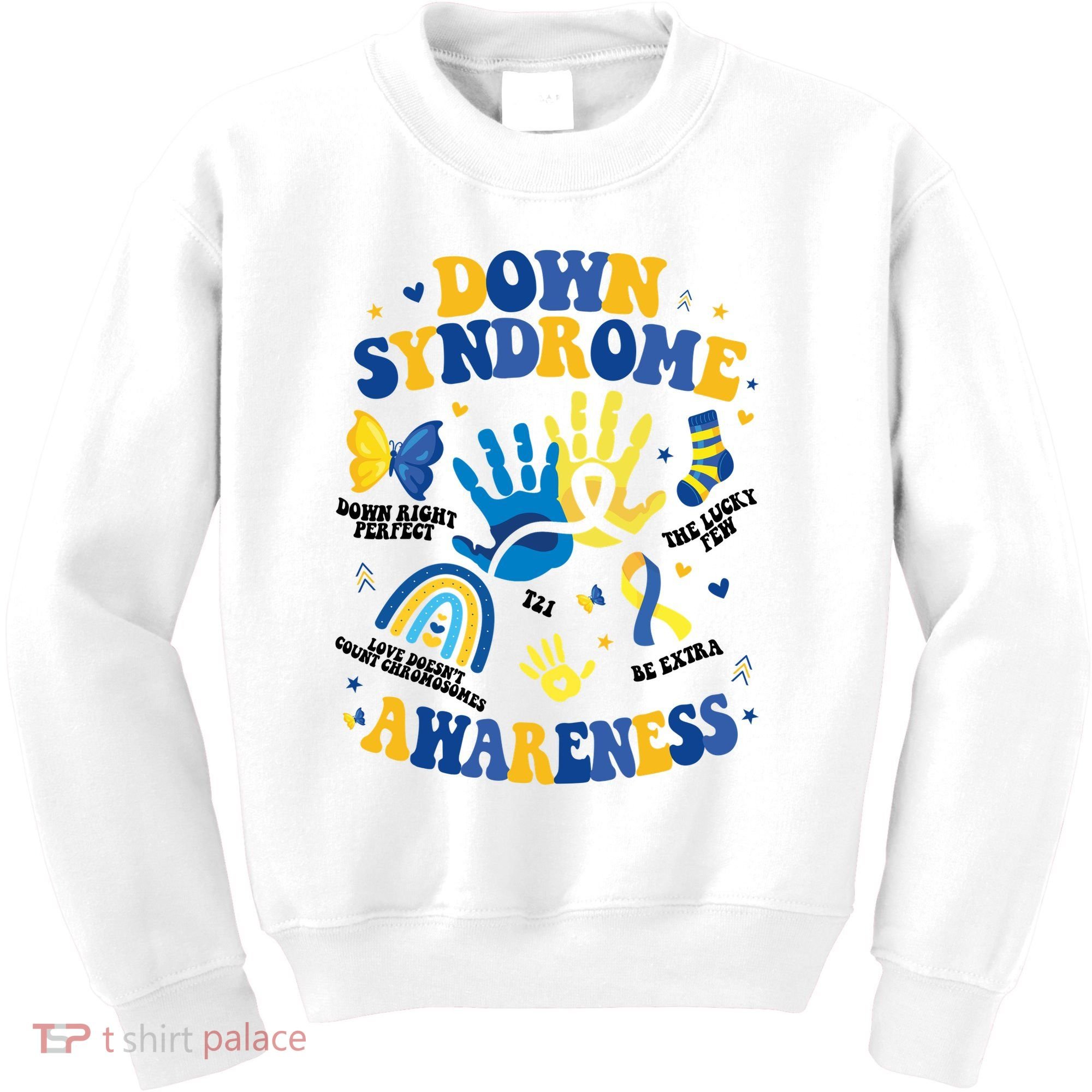 World Down Syndrome Day 321 Awareness Support Kids Sweatshirt