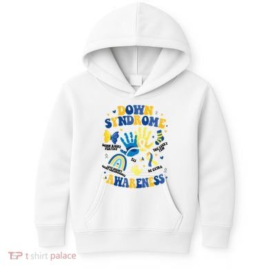 World Down Syndrome Day 321 Awareness Support Kids Hoodie